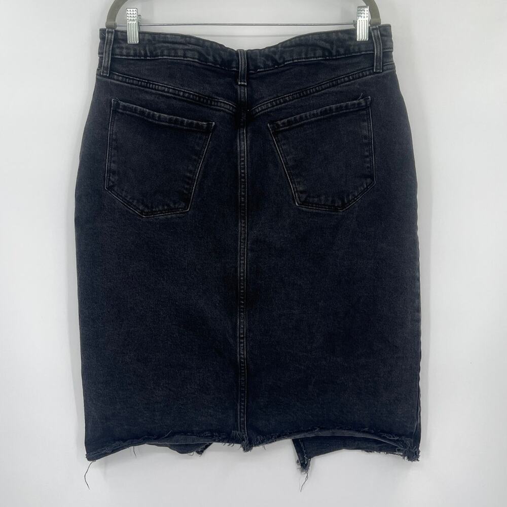 Old Navy Charcoal Washed Denim Midi Skirt - Picture 6 of 9